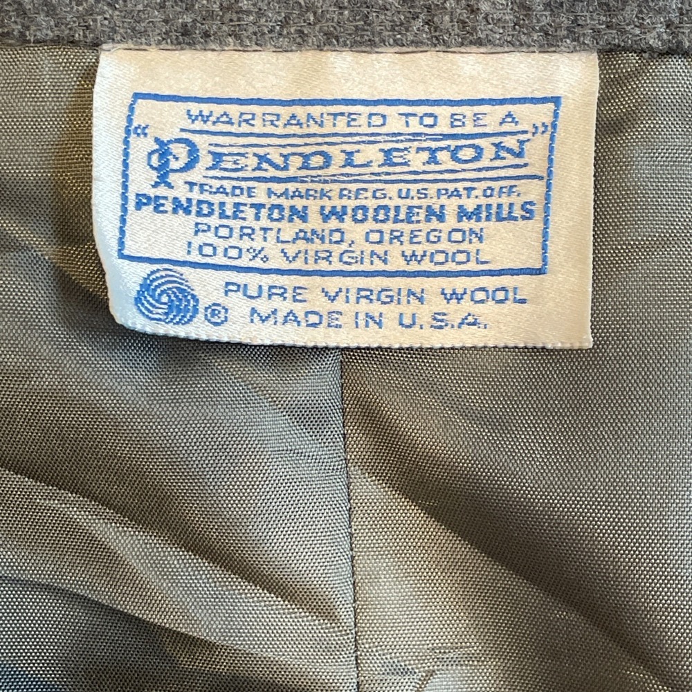 Vintage Pendleton Gray Skirt 100% Virgin Wool Size 18 Pockets Lined Made In USA - Picture 12 of 16